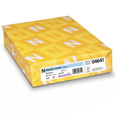 CLASSIC CREST COVER SMOOTH 8.5 X 11 28.76M 80# WHITESTONE